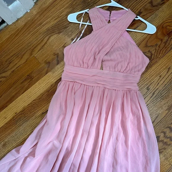 chinese dress ladies Windsor Gabby Formal Mesh Strapless Ruffle Long Dress in Yellow